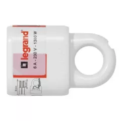   Legrand 050166 2P csatlakozóaljzat 6A, fehér műanyag ( Legrand 050166 )