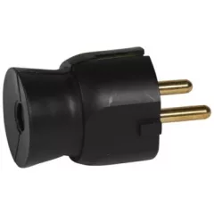   Legrand 050177 2P+F földelt, hátsó bekötésű műanyag csatlakozódugó, fekete ( Legrand 050177 )