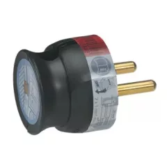   Legrand 050184 2P csatlakozódugó 16A, fekete műanyag, besüllyesztett ( Legrand 050184 )