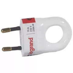   Legrand 050312 2P csatlakozódugó 10A, fehér műanyag ( Legrand 050312 )