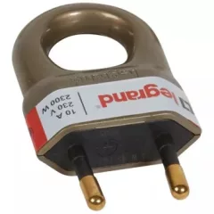   Legrand 050313 Földeletlen, kihúzófüles csatlakozódugó, bronz műanyag ( Legrand 050313 )