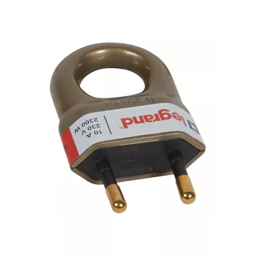 Legrand 050313 Földeletlen, kihúzófüles csatlakozódugó, bronz műanyag ( Legrand 050313 )