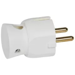   Legrand 050316 2P+F földelt, oldalsó bekötésű műanyag csatlakozódugó, fehér ( Legrand 050316 )