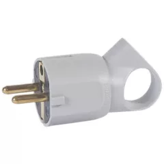   Legrand 050324 Földelt csatlakozódugó kiemelővel, hátsó bekötésű, szürke ( Legrand 050324 )