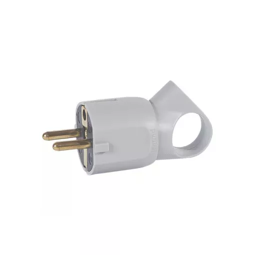 Legrand 050324 Földelt csatlakozódugó kiemelővel, hátsó bekötésű, szürke ( Legrand 050324 )