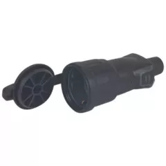   Legrand 050344 Gumi földelt csatlakozóaljzat, IP44, fekete ( Legrand 050344 )