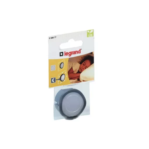 Legrand 050677 Csatlakozódugó éjszakai fénnyel, LED-es, kapcsolható és fényerőszabályozható, fekete ( Legrand 050677 )