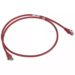   Legrand 051854 patch kábel RJ45-RJ45 Cat6 árnyékolt (F/UTP) LSZH (LSOH) 1 méter piros d: 6mm AWG26 LCS3 ( Legrand 051854 )