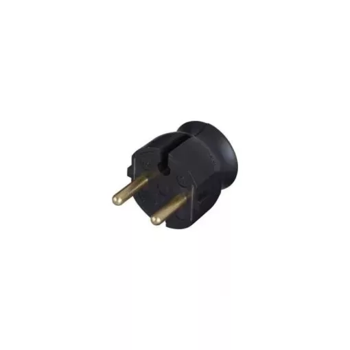 Legrand 054366 2P+F csatlakozódugó, műanyag, oldalsó bekötésű, fekete ( Legrand 054366 )