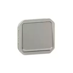   Legrand Plexo 55 069513L vízmentes IP55 váltókapcsoló (106), szürke burkolattal, jelzőfénnyel , ( szerelhető kivitel ), 10A 250V, Legrand 069513L