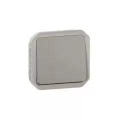   Legrand Plexo 55 069540L vízmentes IP55 egypólusú nyomó (N101), szürke burkolattal, ( szerelhető kivitel ), 10A 250V, Legrand 069540L