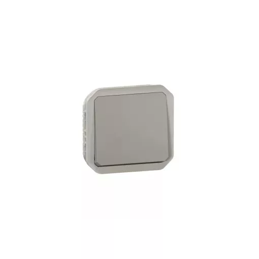Legrand Plexo 55 069540L vízmentes IP55 egypólusú nyomó (N101), szürke burkolattal, ( szerelhető kivitel ), 10A 250V, Legrand 069540L