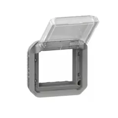   Legrand Plexo 55 069580L vízmentes IP55 Mosaic adapter füstszínű csapófedéllel, szürke burkolattal, csapófedéllel, ( szerelhető kivitel ), Legrand 069580L