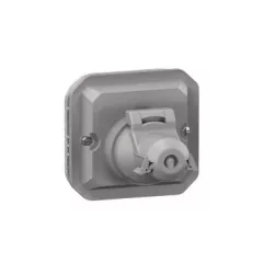   Legrand Plexo 55 069581L vízmentes IP55 Mosaic RJ45 adapter csapófedél nélkül, szürke burkolattal, ( szerelhető kivitel ), Legrand 069581L
