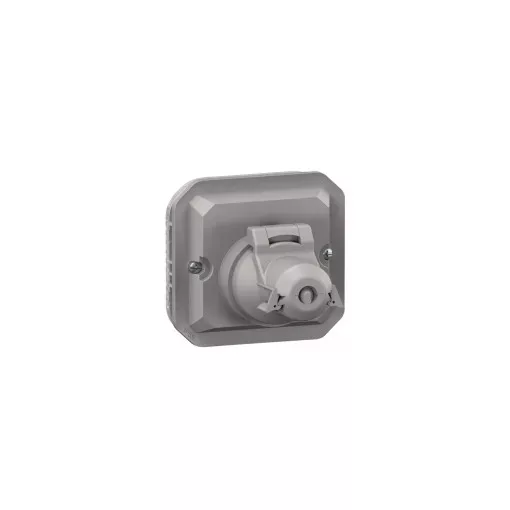 Legrand Plexo 55 069581L vízmentes IP55 Mosaic RJ45 adapter csapófedél nélkül, szürke burkolattal, ( szerelhető kivitel ), Legrand 069581L