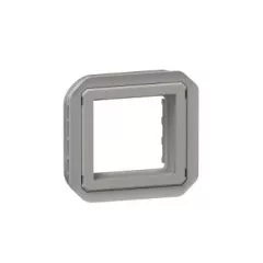   Legrand Plexo 55 069582L vízmentes IP55 Mosaic adapter csapófedél nélkül, szürke burkolattal, ( szerelhető kivitel ), Legrand 069582L