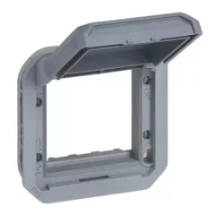   Legrand Plexo 55 069584L vízmentes IP55 Mosaic adapter csapófedéllel, szürke burkolattal, csapófedéllel, ( szerelhető kivitel ), Legrand 069584L