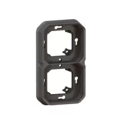   Legrand Plexo 55 069607L vízmentes IP55 kettes keret, antracit színben, ( szerelhető kivitel ), Legrand 069607L