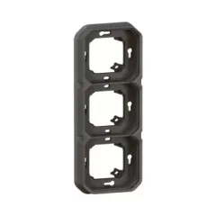   Legrand Plexo 55 069608L vízmentes IP55 hármas keret, antracit színben, ( szerelhető kivitel ), Legrand 069608L