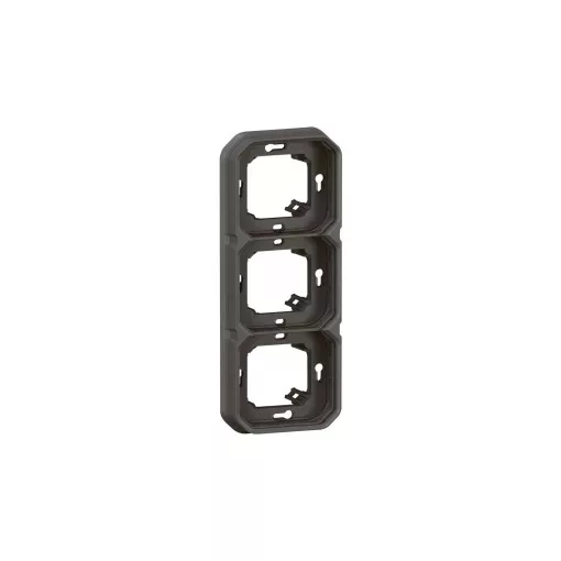 Legrand Plexo 55 069608L vízmentes IP55 hármas keret, antracit színben, ( szerelhető kivitel ), Legrand 069608L