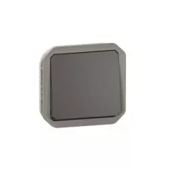   Legrand Plexo 55 069801L vízmentes IP55 váltókapcsoló (106), antracit burkolattal, kerettel, süllyesztett kivitel ( összeszerelt ), 10A 250V, Legrand 069801L