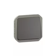   Legrand Plexo 55 069810L vízmentes IP55 egypólusú nyomó (N101), antracit burkolattal, kerettel, süllyesztett kivitel ( összeszerelt ), 10A 250V, Legrand 069810L