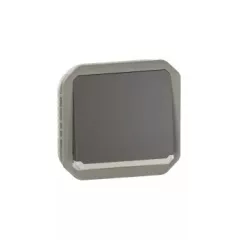   Legrand Plexo 55 069813L vízmentes IP55 egypólusú nyomó (N101), antracit burkolattal, kerettel, jelzőfénnyel , süllyesztett kivitel ( összeszerelt ), 10A 250V, Legrand 069813L