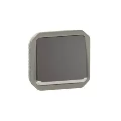  Legrand Plexo 55 069816L vízmentes IP55 váltóérintkezős nyomó (106), antracit burkolattal, kerettel, jelzőfénnyel , süllyesztett kivitel ( összeszerelt ), 10A 250V, Legrand 069816L