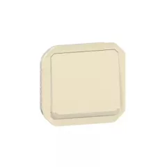   Legrand Plexo 55 069826L vízmentes IP55 váltóérintkezős nyomó (106), elefántcsont burkolattal, kerettel, jelzőfénnyel , süllyesztett kivitel ( összeszerelt ), 10A 250V, Legrand 069826L