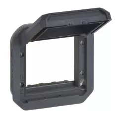   Legrand Plexo 55 069830L vízmentes IP55 Program Mosaic adapter csapófedéllel, antracit burkolattal, csapófedéllel, ( szerelhető kivitel ), Legrand 069830L