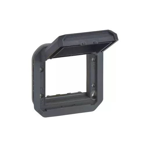 Legrand Plexo 55 069830L vízmentes IP55 Program Mosaic adapter csapófedéllel, antracit burkolattal, csapófedéllel, ( szerelhető kivitel ), Legrand 069830L