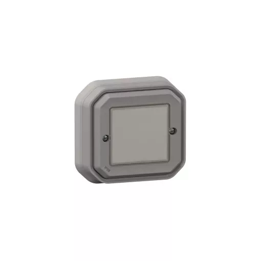 Legrand Plexo 55 069874L vízmentes IP55 Netatmo okos vezeték nélküli kapcsoló/dimmer, szürke burkolattal, kerettel, süllyesztett kivitel ( összeszerelt ), Legrand 069874L