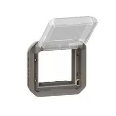   Legrand Plexo 55 069880L vízmentes IP55 Program Mosaic adapter csapófedéllel, antracit burkolattal, csapófedéllel, ( szerelhető kivitel ), Legrand 069880L