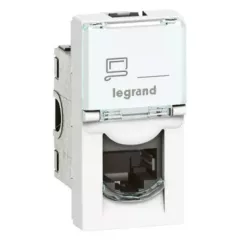  Legrand 076583 Program Mosaic RJ45 aljzat Cat 6 STP, 1 modul, fehér, antimikrobiális ( Legrand 076583 )