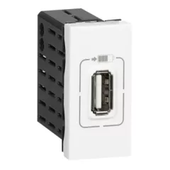   Legrand 077591 Program Mosaic USB töltő aljzat, 750 mA, 1 modulos, fehér ( Legrand 077591 )