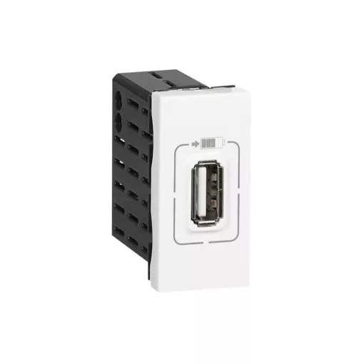 Legrand 077591 Program Mosaic USB töltő aljzat, 750 mA, 1 modulos, fehér ( Legrand 077591 )