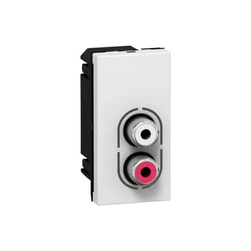 Legrand 078753 Program Mosaic 2xRCA audió aljzat, 1m, fehér ( Legrand 078753 )