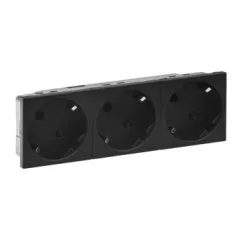  Legrand 079373 Program Mosaic 3x2P+F dugalj 45°-ban elforgatott, fekete ( Legrand 079373 )