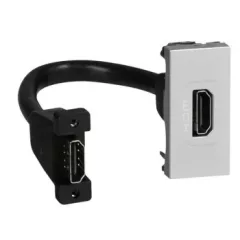   Legrand 079378 Program Mosaic HDMI aljzat, 1 modulos, elővezetékezett, alumínium ( Legrand 079378 )