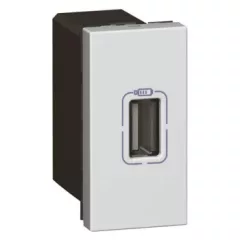   Legrand 079391 Program Mosaic USB töltő aljzat, 750 mA, 1 modulos, alumínium ( Legrand 079391 )