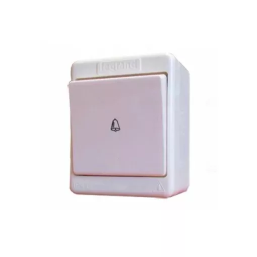 Legrand 083910 Kontállux IP44 egypólusú nyomó csengőjellel fehér ( Legrand 083910 )