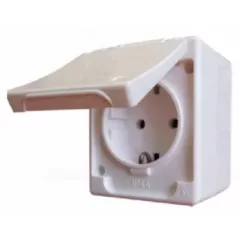   Legrand 083913 Kontállux IP44 2P+F csatlakozóaljzat fehér ( Legrand 083913 )