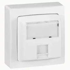   Legrand 086047 Oteo RJ 45 Cat.6 FTP informatikai csatlakozóaljzat, 9 érintkezős, fehér RAL 9010 ( Legrand 086047 )
