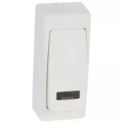   Legrand 086088 Oteo falon kívüli keskeny egypólusú nyomó fényjelzős, kerettel fehér ( Legrand 086088 )