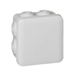   Legrand Plexo 55 92012 négyzet alakú szerelődoboz 80×80×45 mm, 7 bemenet, szürke, falon kívüli, Legrand 92012