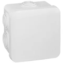   Legrand Plexo 55 92013 négyzet alakú szerelődoboz 80×80×45 mm, 7 bemenet, fehér, falon kívüli, Legrand 92013