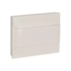   Legrand 135201 Practibox S műanyag kiselosztó 12 modul, 1 sor, Teli ajtóval, IP40, falon kívüli, PE és N sínnel, méret : 236x328x107 mm