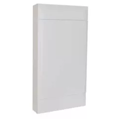   Legrand 135204 Practibox S műanyag kiselosztó 48 modul, 4 sor, Teli ajtóval, IP40, falon kívüli, PE és N sínnel, méret : 766x328x108 mm