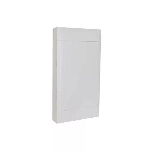 Legrand 135204 Practibox S műanyag kiselosztó 48 modul, 4 sor, Teli ajtóval, IP40, falon kívüli, PE és N sínnel, méret : 766x328x108 mm