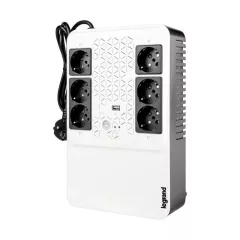   Legrand 310082 KEOR-M szünetmentes elosztósor 800 VA, BEM: háztartási dugó + kábel, KIM: (4+2)xSchuko aljzat, AVR, Always-on USB töltőaljzat, AVR (vonali interaktív UPS) ( Legrand 310082 )